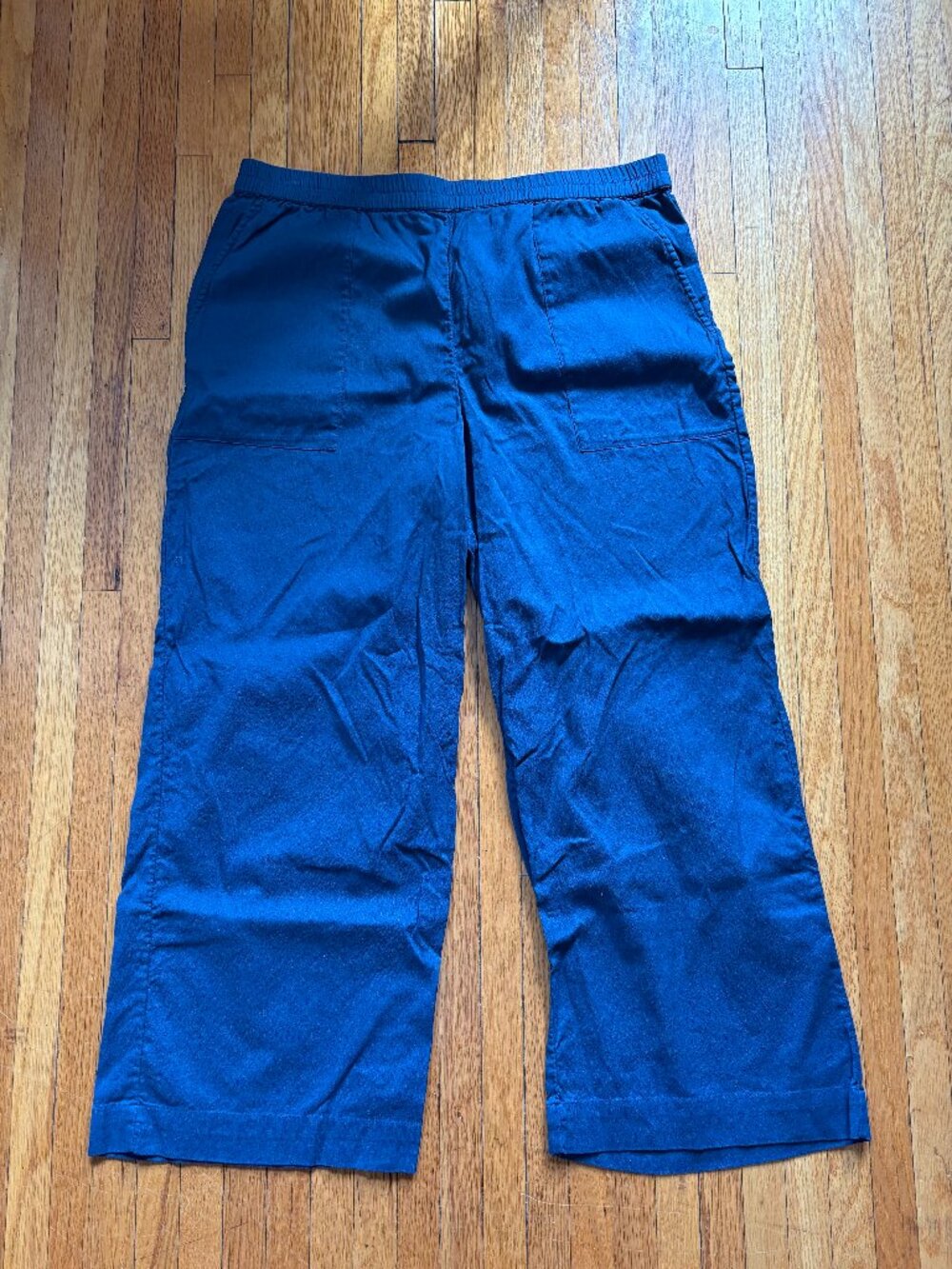Gudrun Sjoden Blue Organic Cotton Elastic Waist Pants, size L